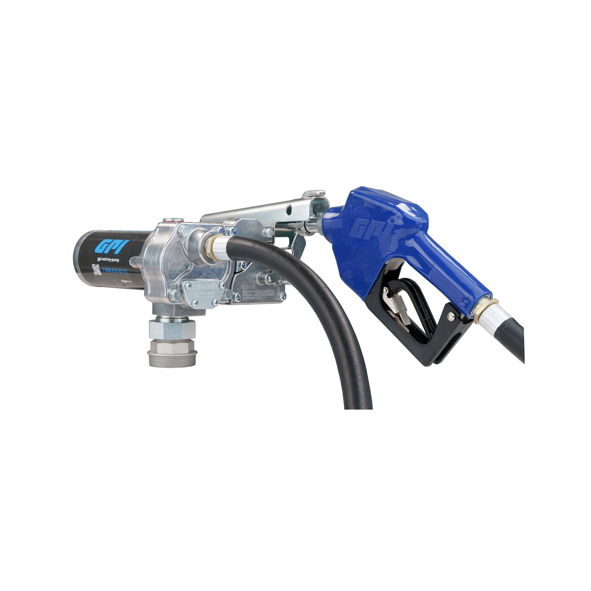 GPI Fuel Transfer Pump, 12 GPM, 115V AC, Auto Unleaded Nozzle, Model# M-1115S-AU